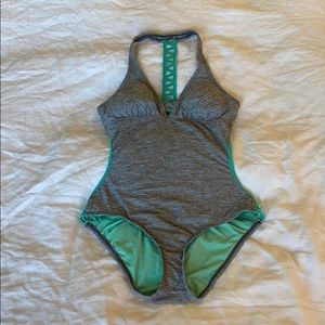 NWOT Athleta grey one piece swimsuit